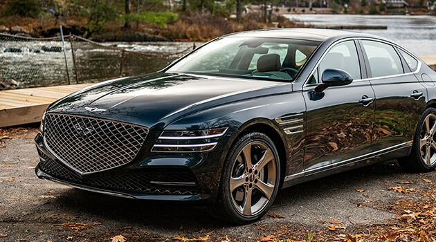 Genesis G80 exterior front 3/4 view