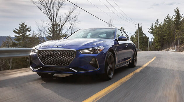 G70 driving on country road