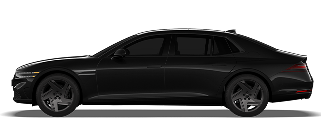 Profil latéral de la Genesis G90 Noire