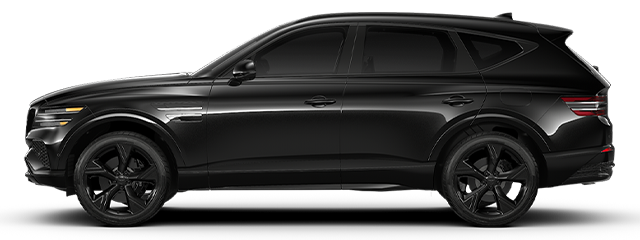 Profil latéral de la Genesis GV80 Noir