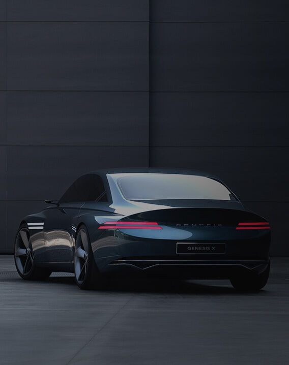 Genesis X Concept vue 3/4 arrière