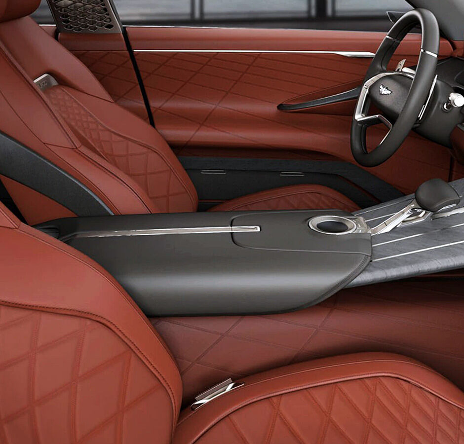 Genesis GV80 Concept leather interior closeup