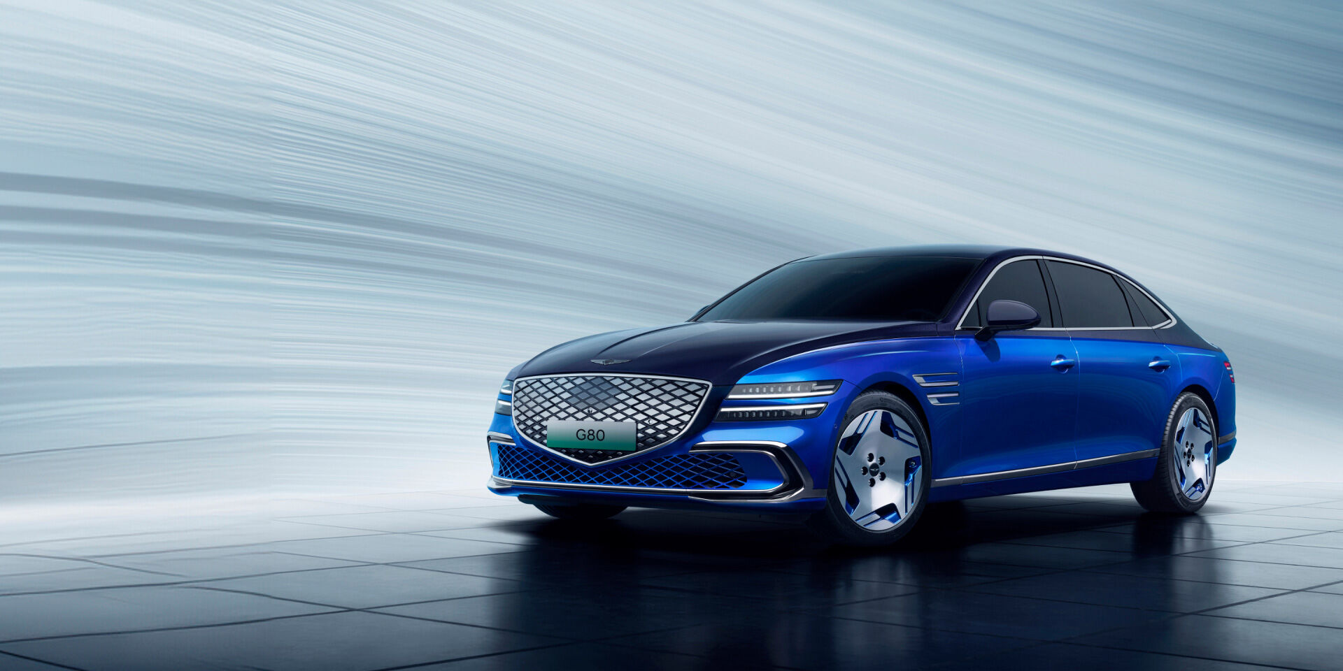 Image d'angle avant du concept électrifié G80 Magma