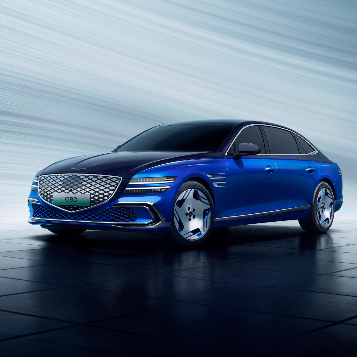 Front angle image of Electrified G80 Magma Concept