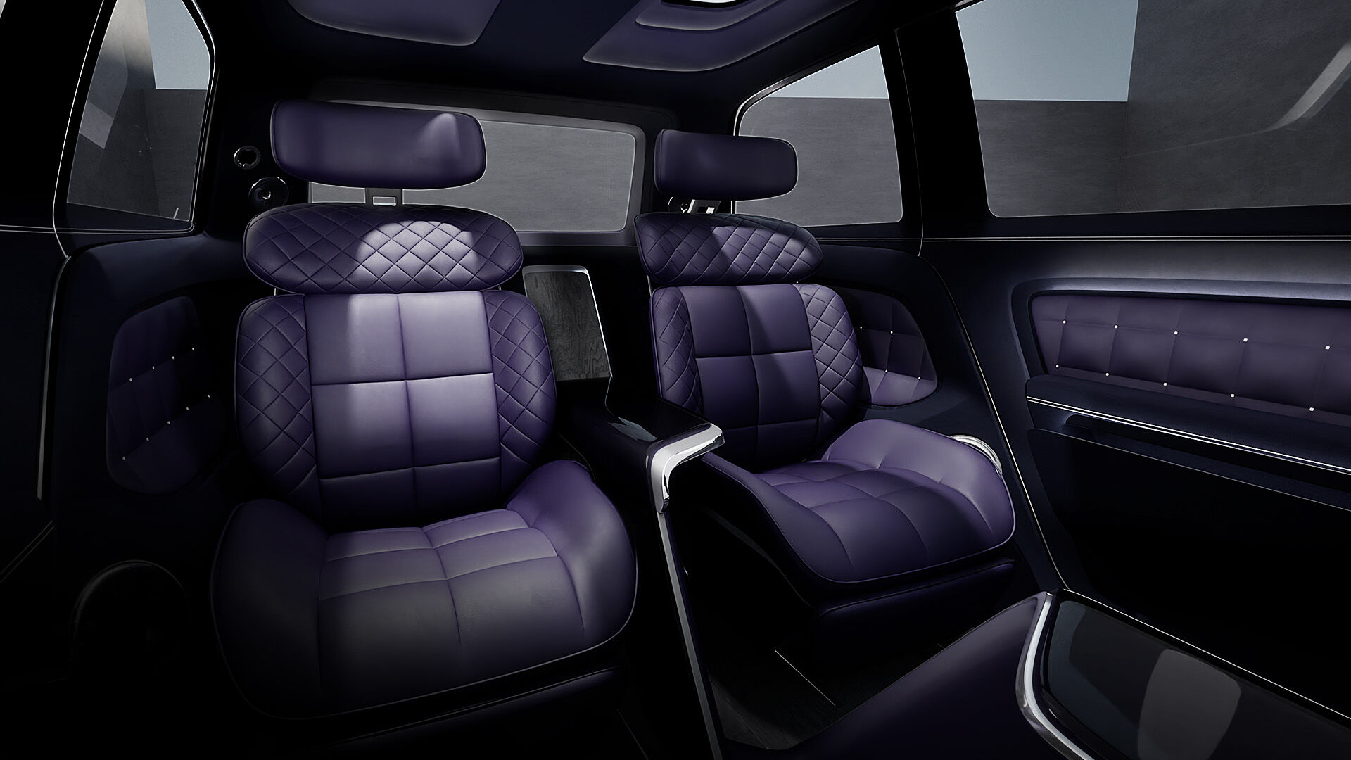 Swizeling front seats of the Neolun Concept 