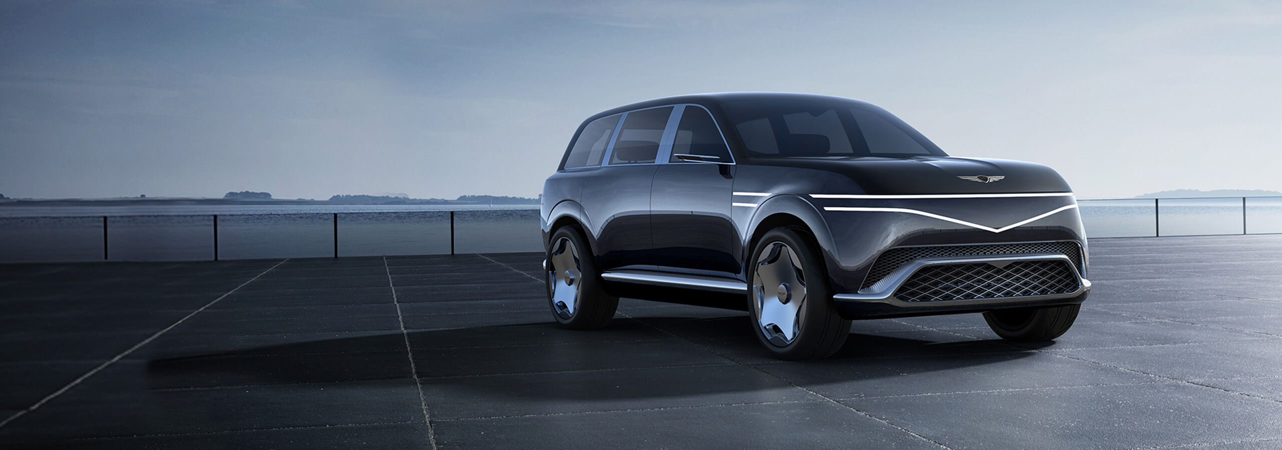 Genesis Neolun Concept parked three quarter angle 