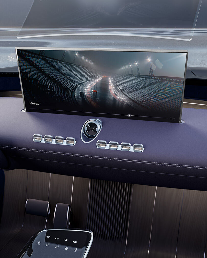 Neolun Concept interior adjustable display on dashboard 