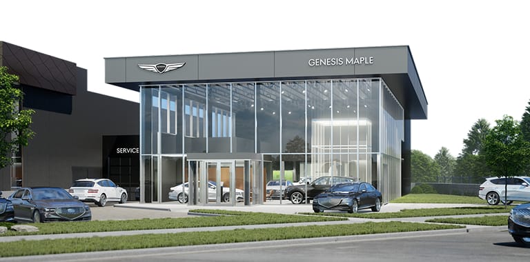 Vue extérieure du centre de distribution Genesis Maple