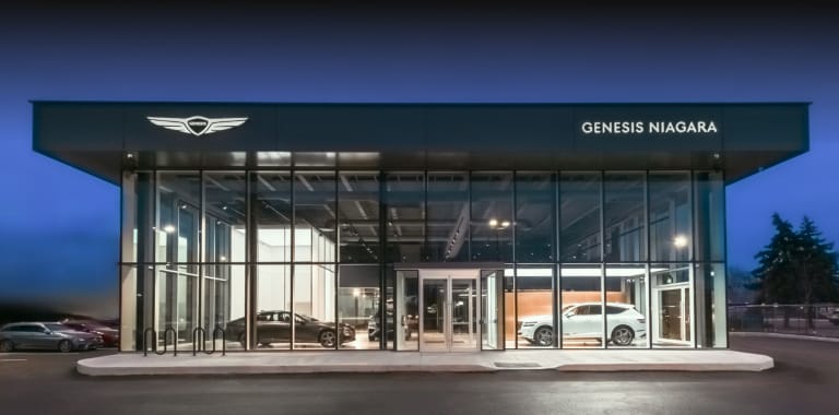 Vue extérieure du centre de distribution Genesis Niagara