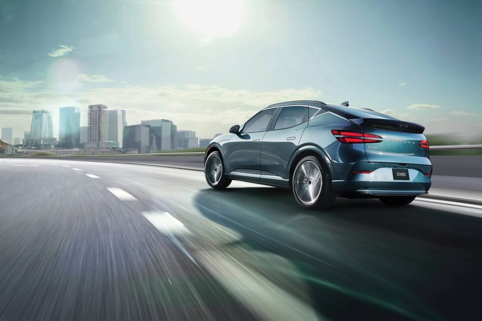 Vue extérieure latérale du Genesis GV60