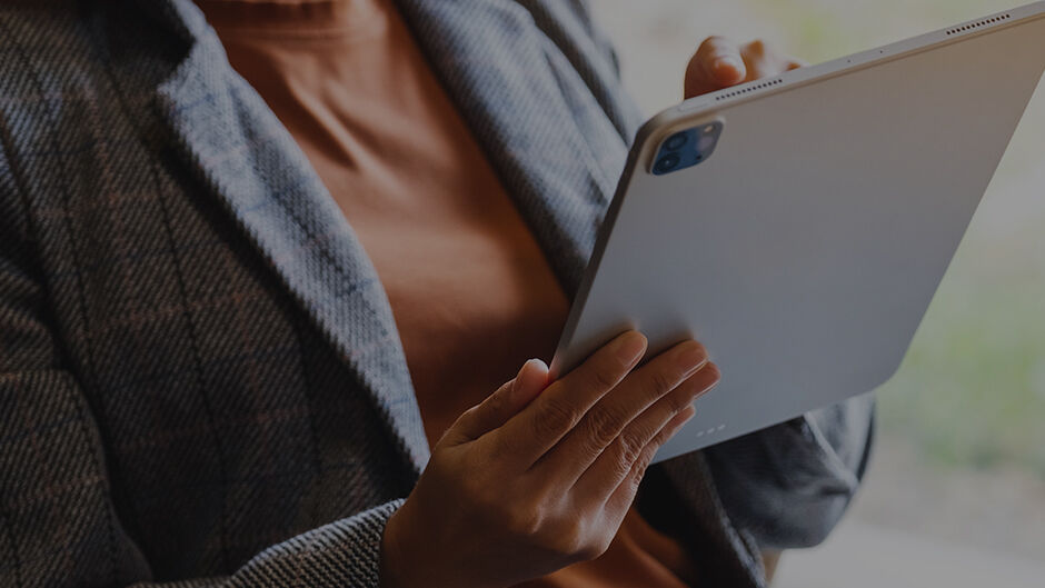 Woman holding tablet