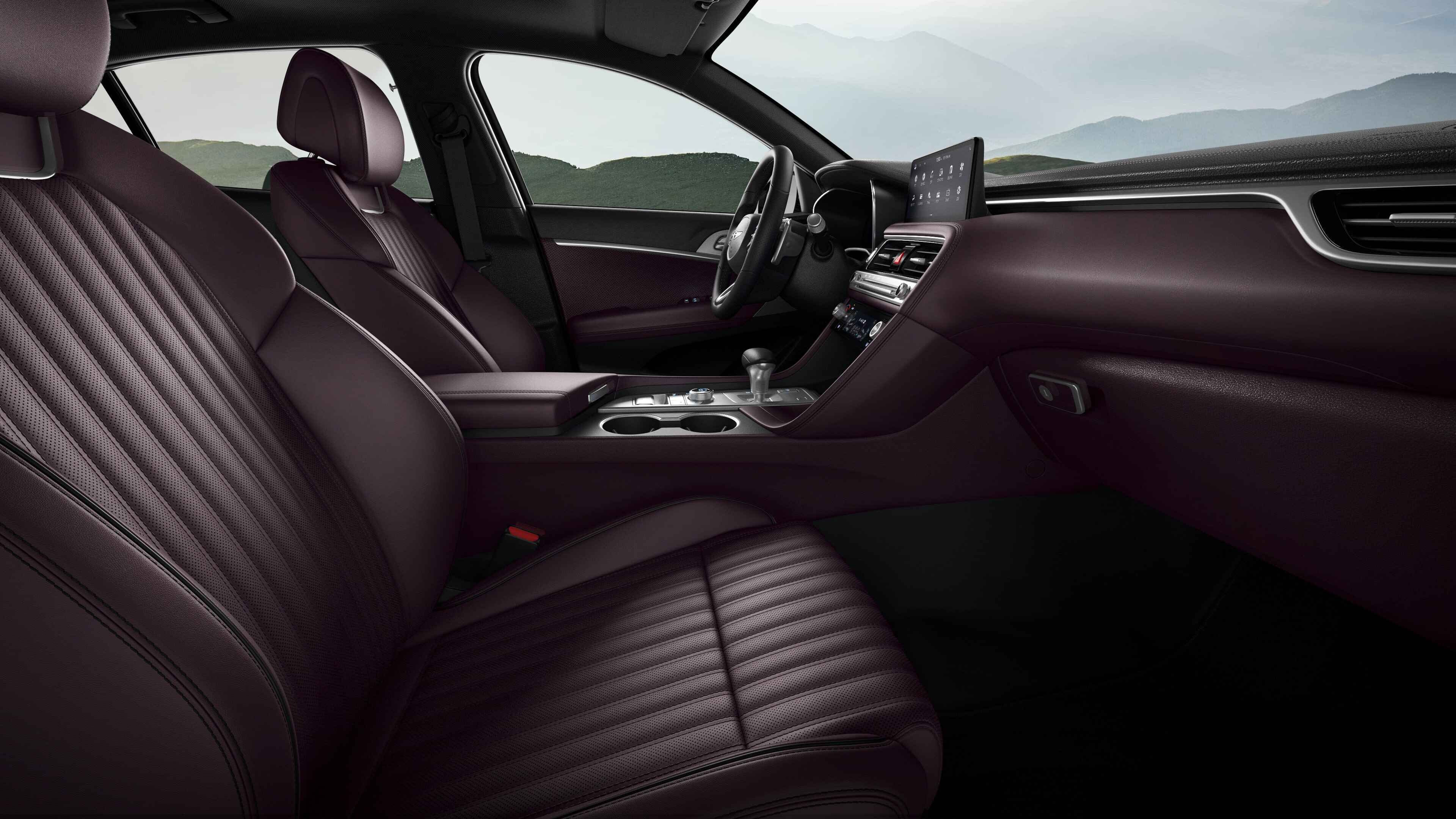 Obsidian Black/Velvet Burgundy Two-Tone Advanced interior