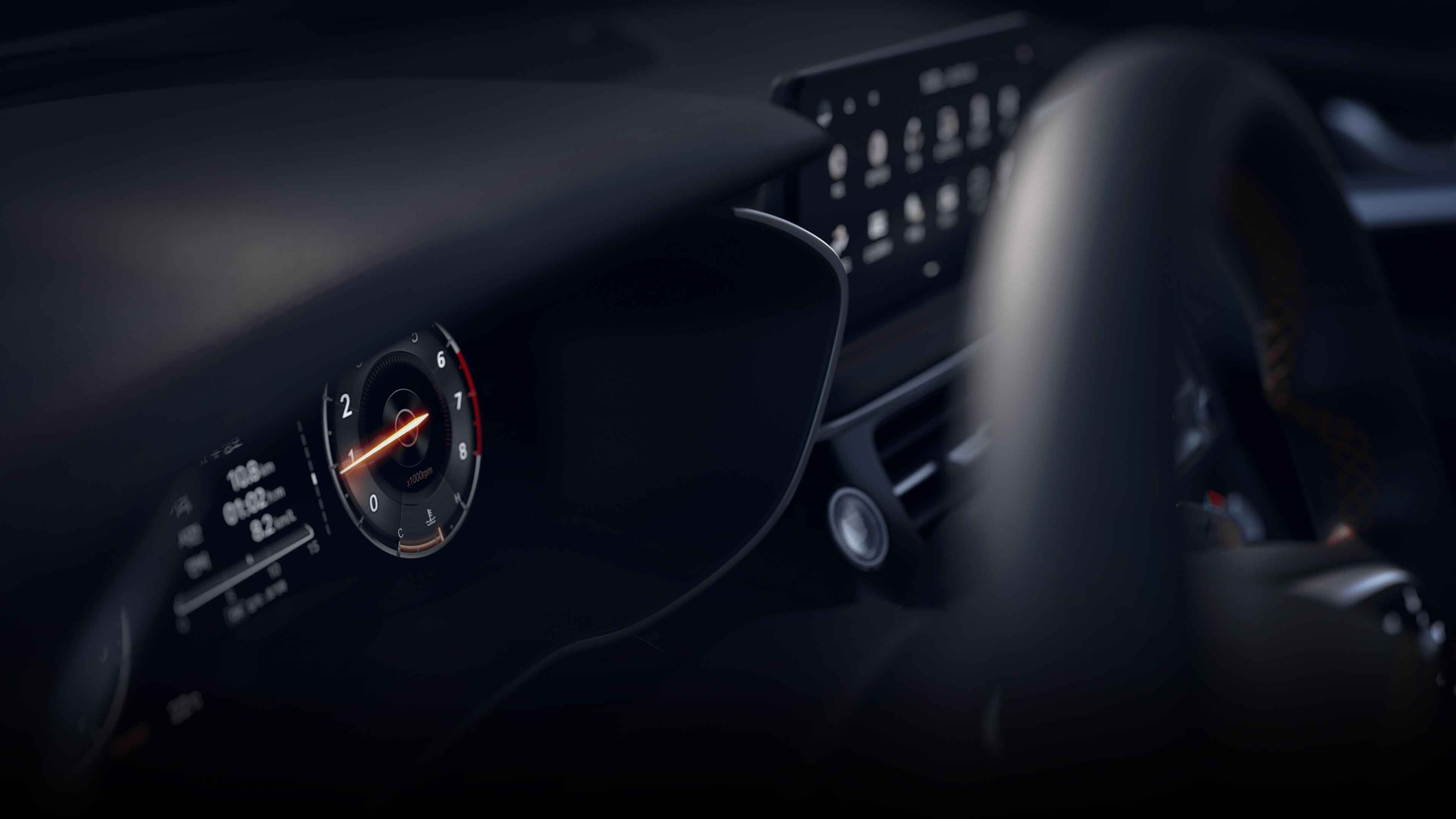 Close-up of Genesis G70 speedometre 