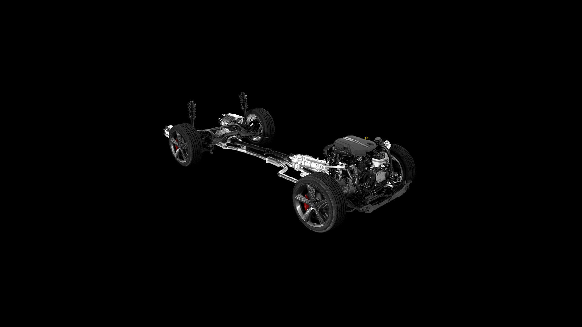 The exterior of Vik Black G80 and the engine installed inside the vehicle.