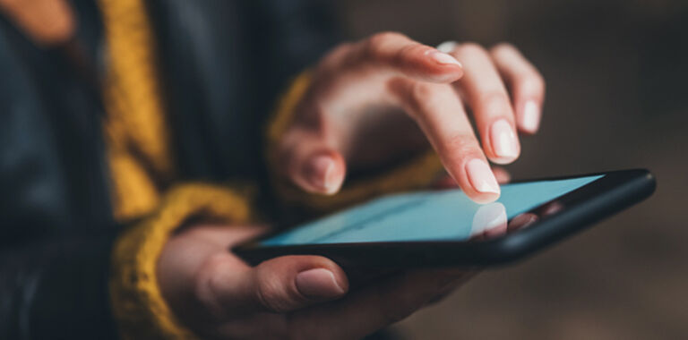 woman with mobile phone