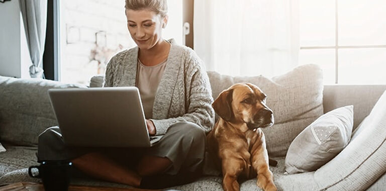 Woman on computer 