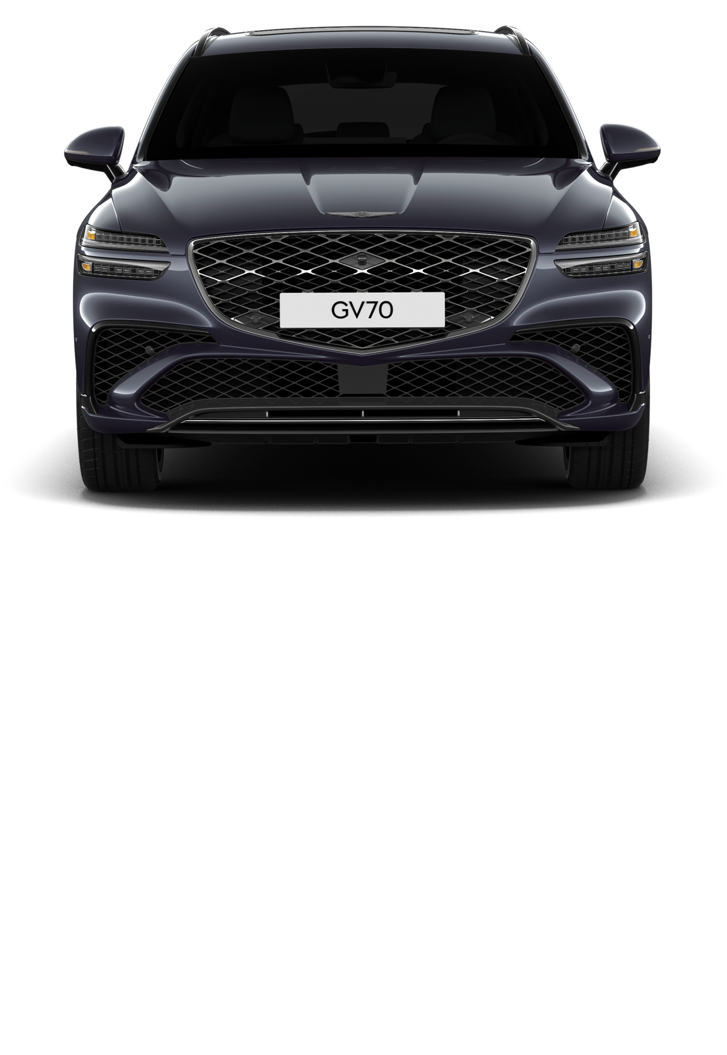 You can see the front of a Ceres Blue GV70 with the Sports Package.