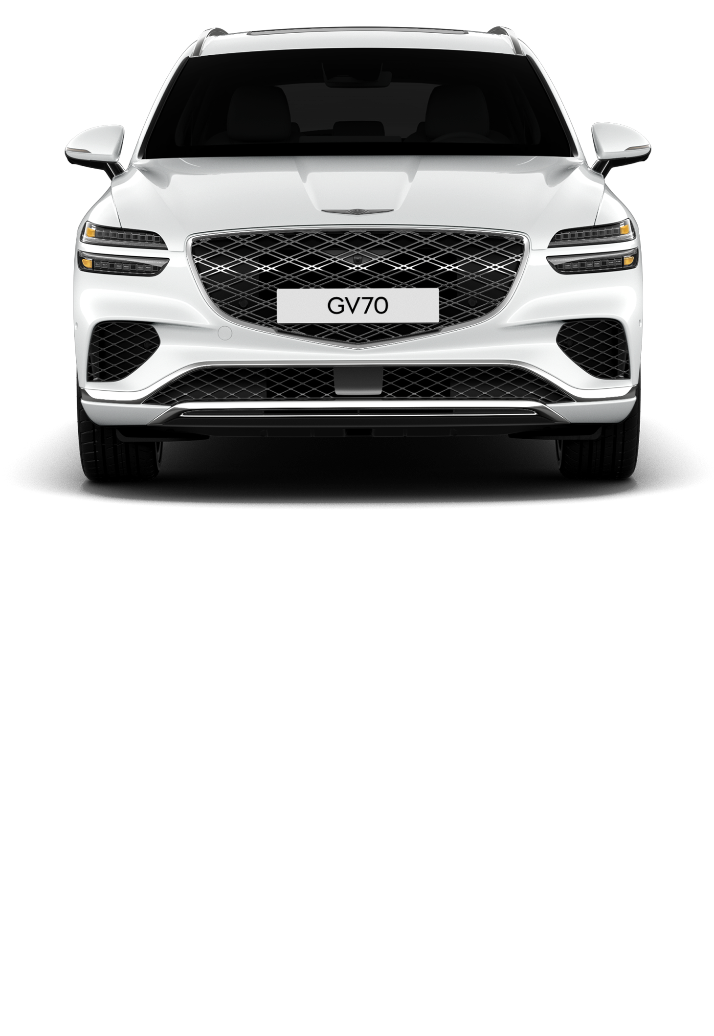 You can see the front of a Uyuni White GV70 Advanced model.