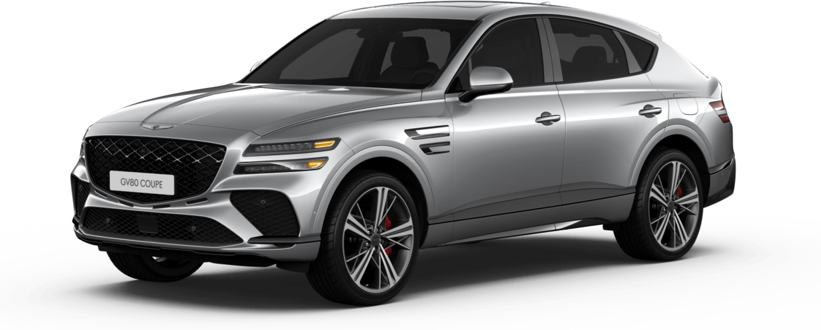 Un GV80 Coupé en Argent Savile au fini lustré.