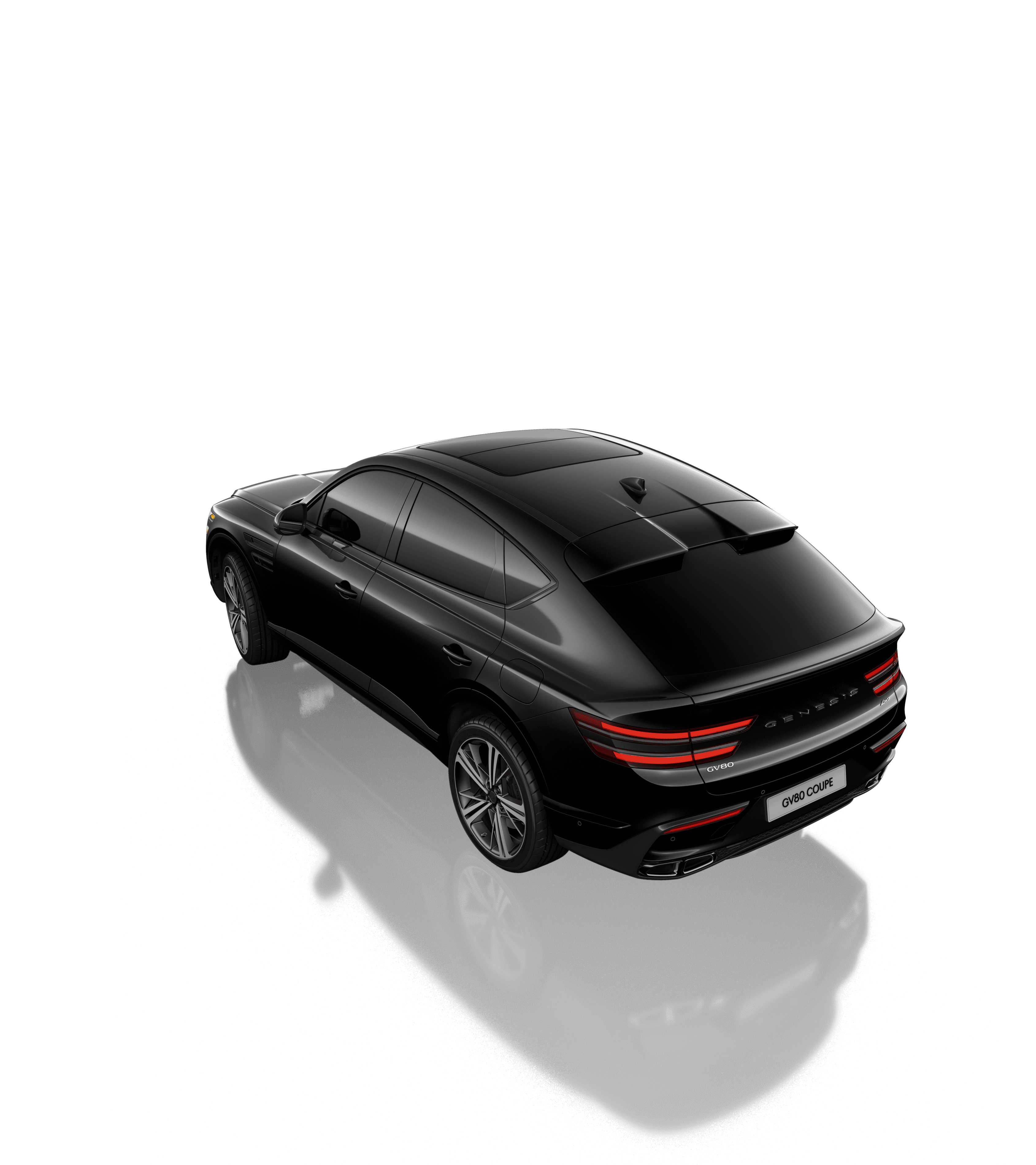 Un GV80 Coupé en Noir Vik qui roule..