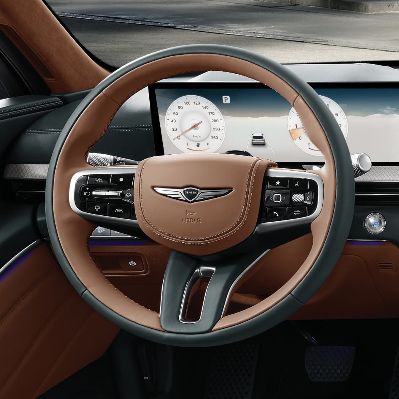 The two-tone steering wheel.