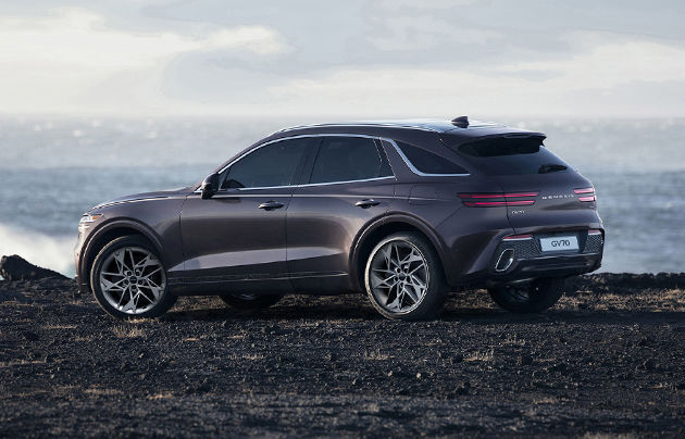 Genesis GV70 parked by water