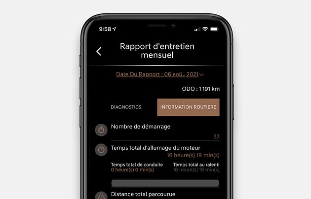 health monitoring screen on smartphone