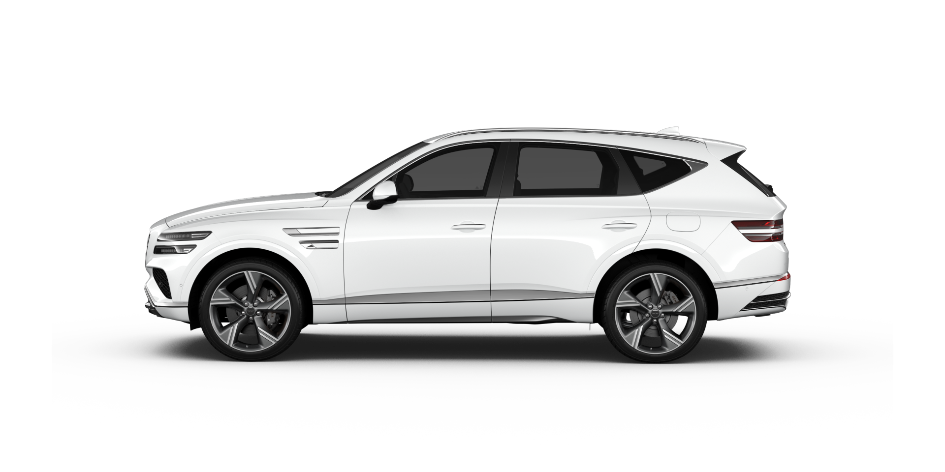 Side image of Uyuni White GV80 vehicle.