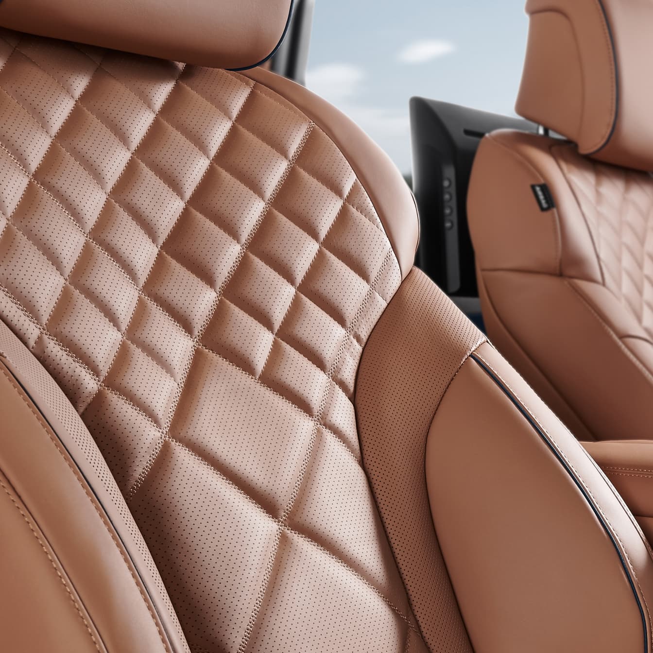 A view of the Nappa Leather seats.