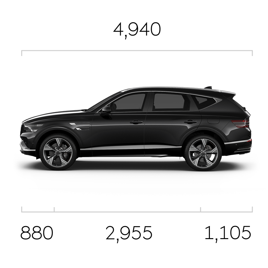Side view of Vik Black GV80.