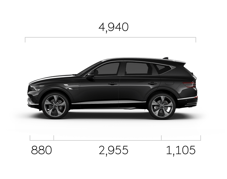 Side view of Vik Black GV80.