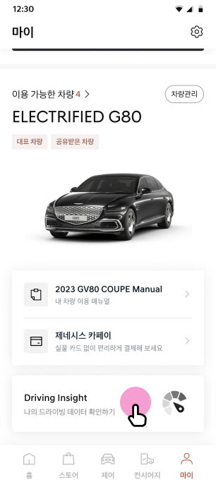 ‘DRIVING INSIGHT’ 선택