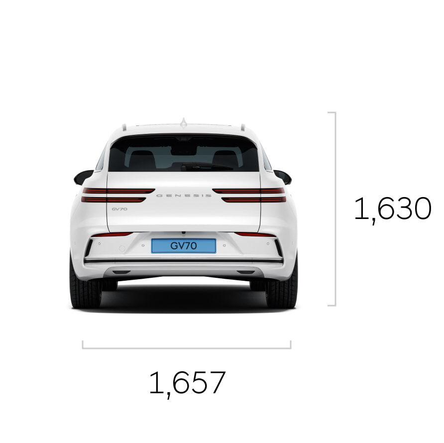 The front view of the Electrified GV70 is visible.