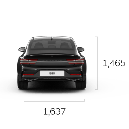 ๋นํฌ ๋ธ์ ์์ G80์ ํ๋ฉด ์ด๋ฏธ์ง์ ์น์ ์ ๋ณด๊ฐ ๋ณด์
๋๋ค. (์ ๊ณ : 1,465mm / ์ค๊ฑฐ ํ: 1,637mm)