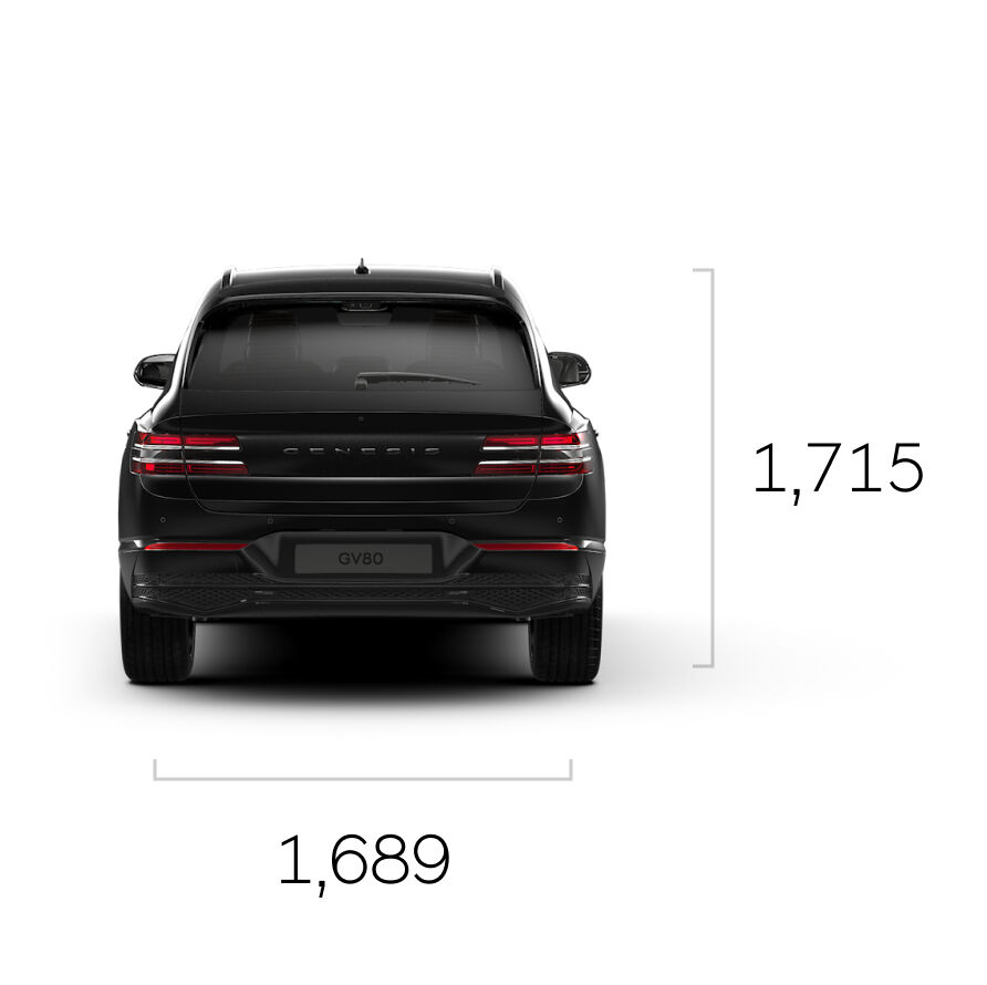 Front, side, and rear of Vik Black GV80 Black.