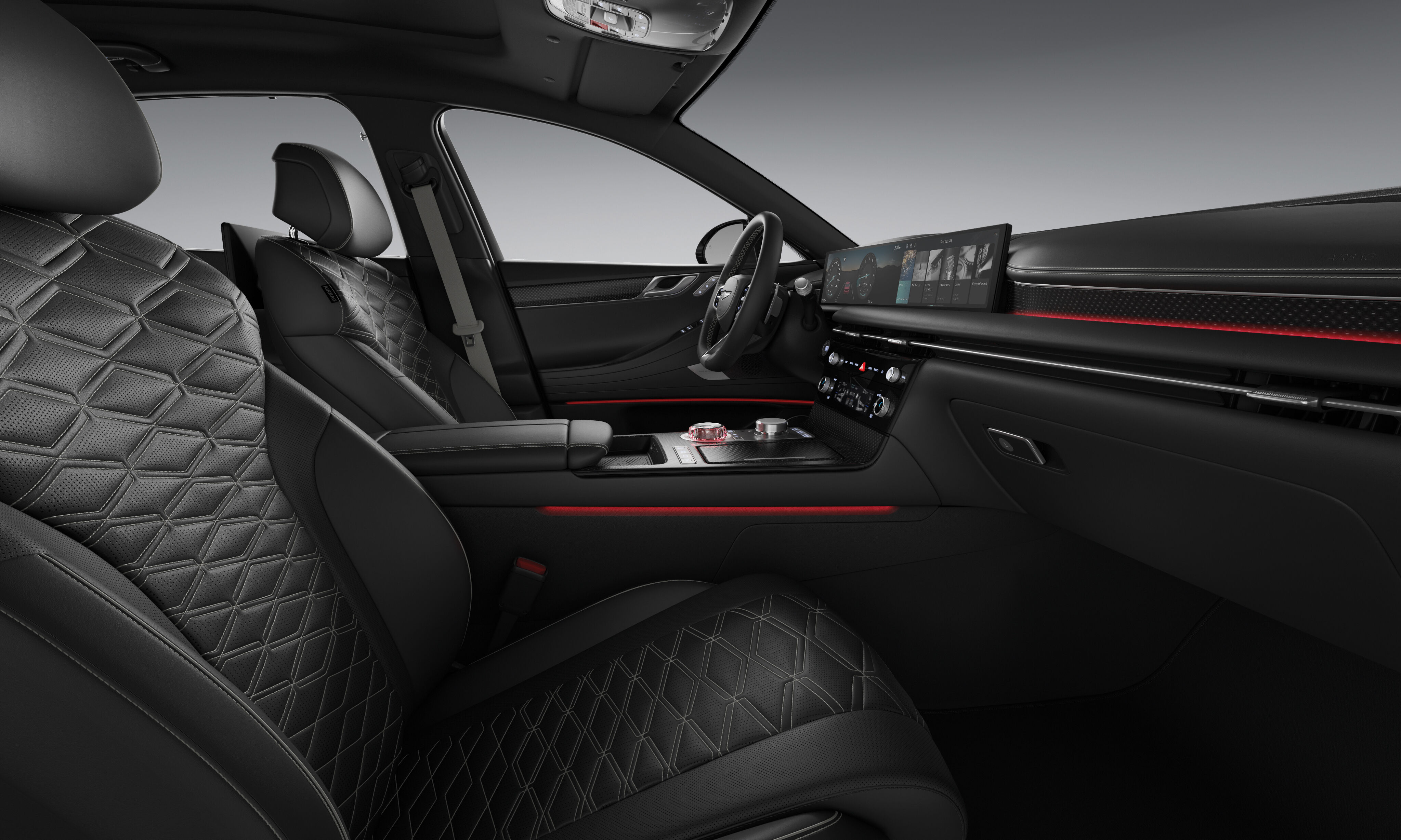 G80 Sport interior in Obsidian Black Mono-tone.