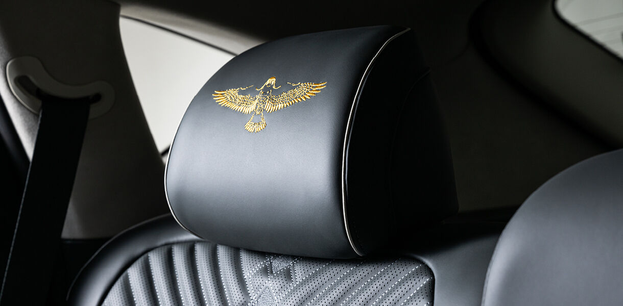 Headrest Falcon Gold Embroidery
