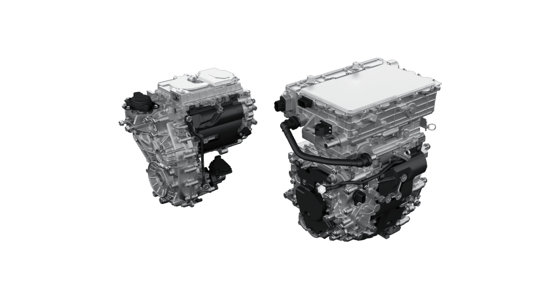 A close-up of the Genesis electrified gv70 motor.