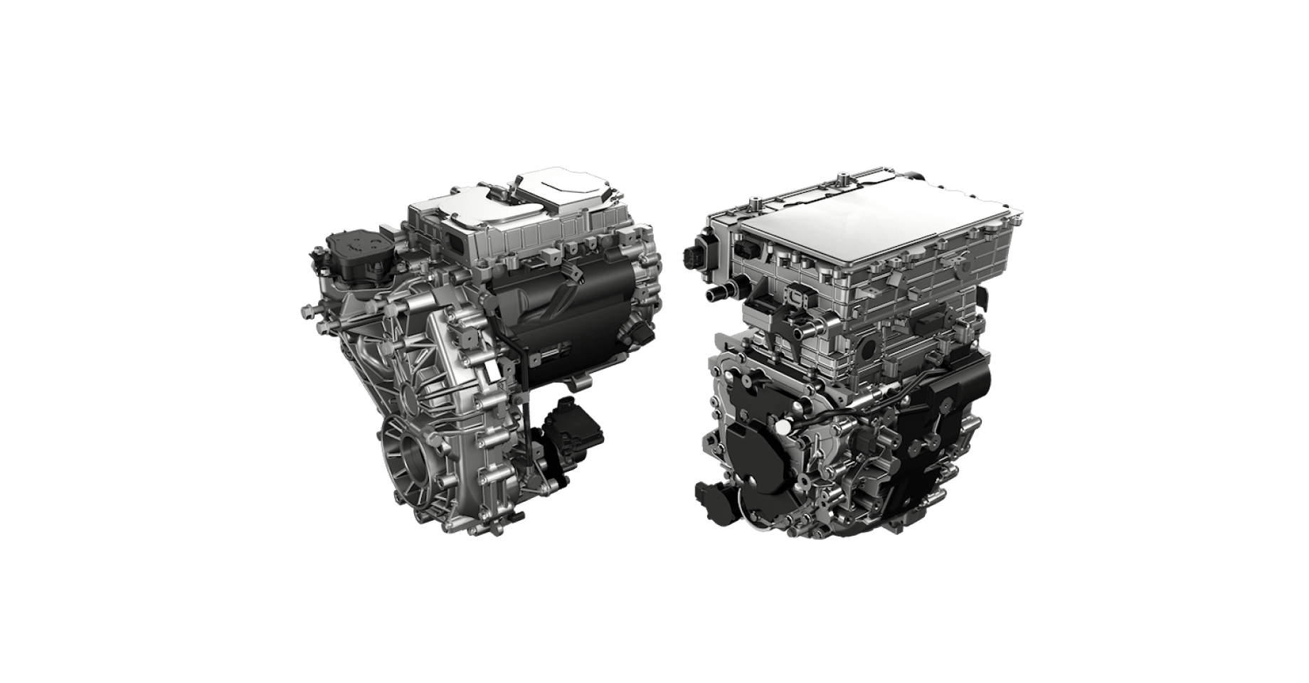 A close-up of the Genesis electrified gv70 motor.