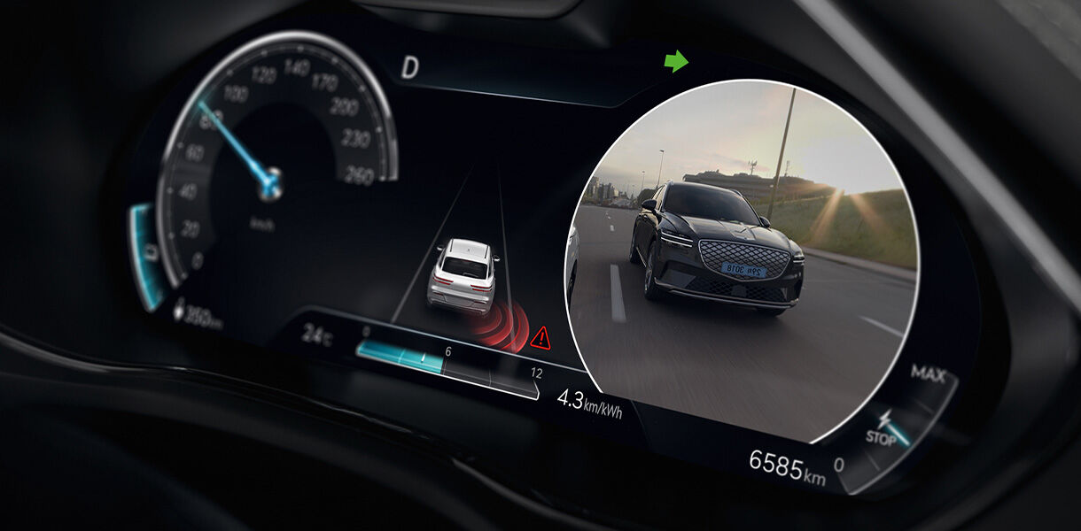 Genesis Electrified GV70 blind-spot view monitor