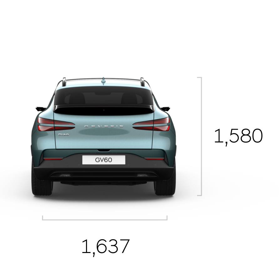 The front, side, and rear of the Hanauma Mint GV60.