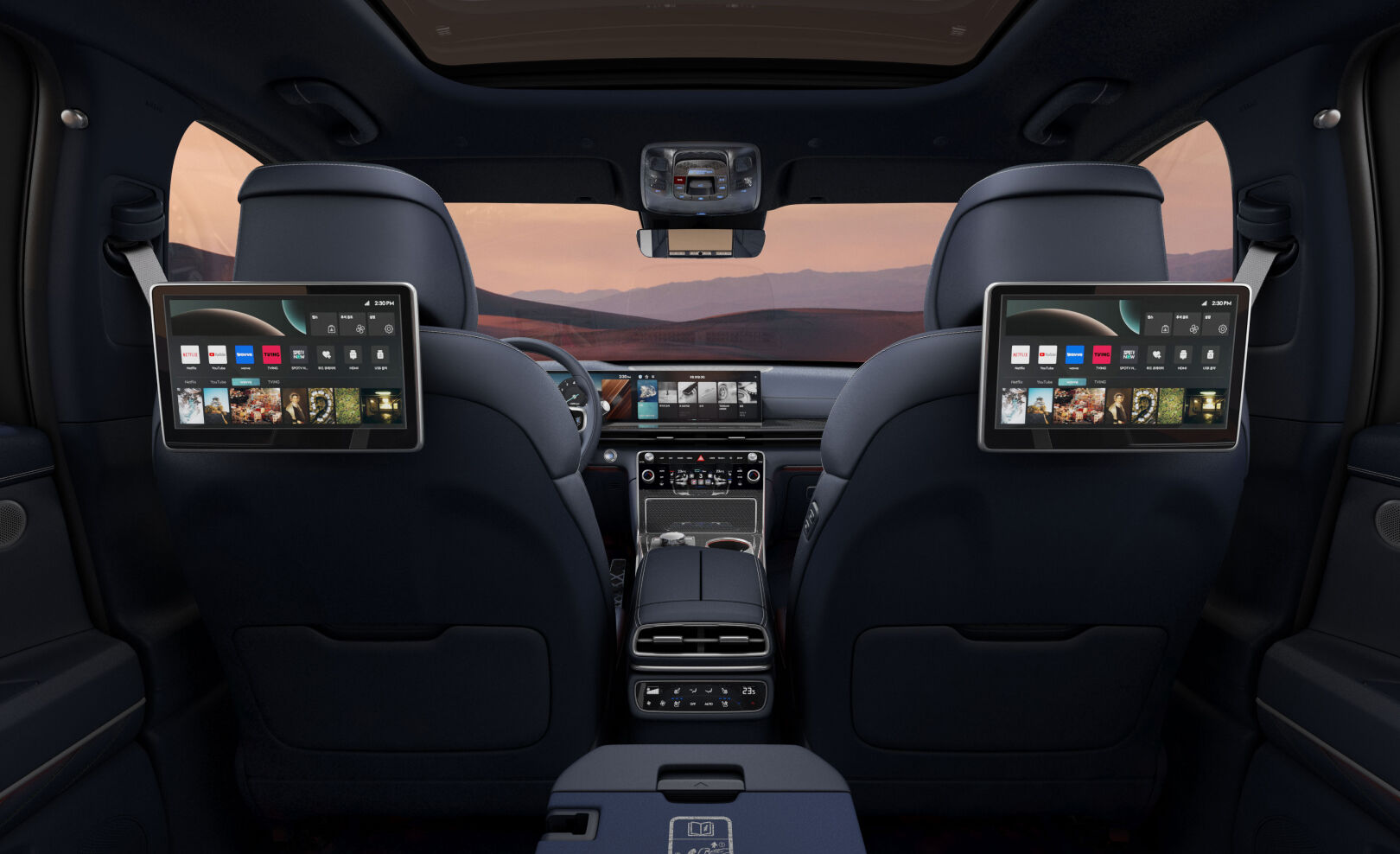 The 14.6-inch display in the back seat.