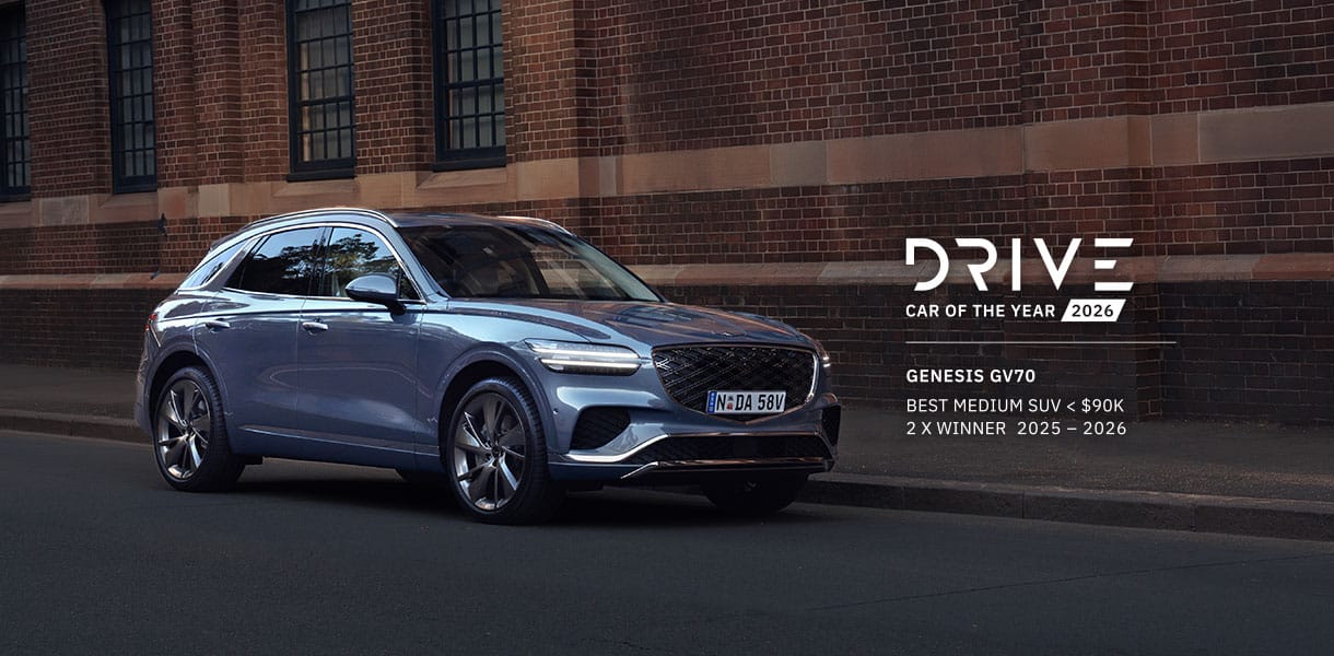 GENESIS GV70 with the drive car logo