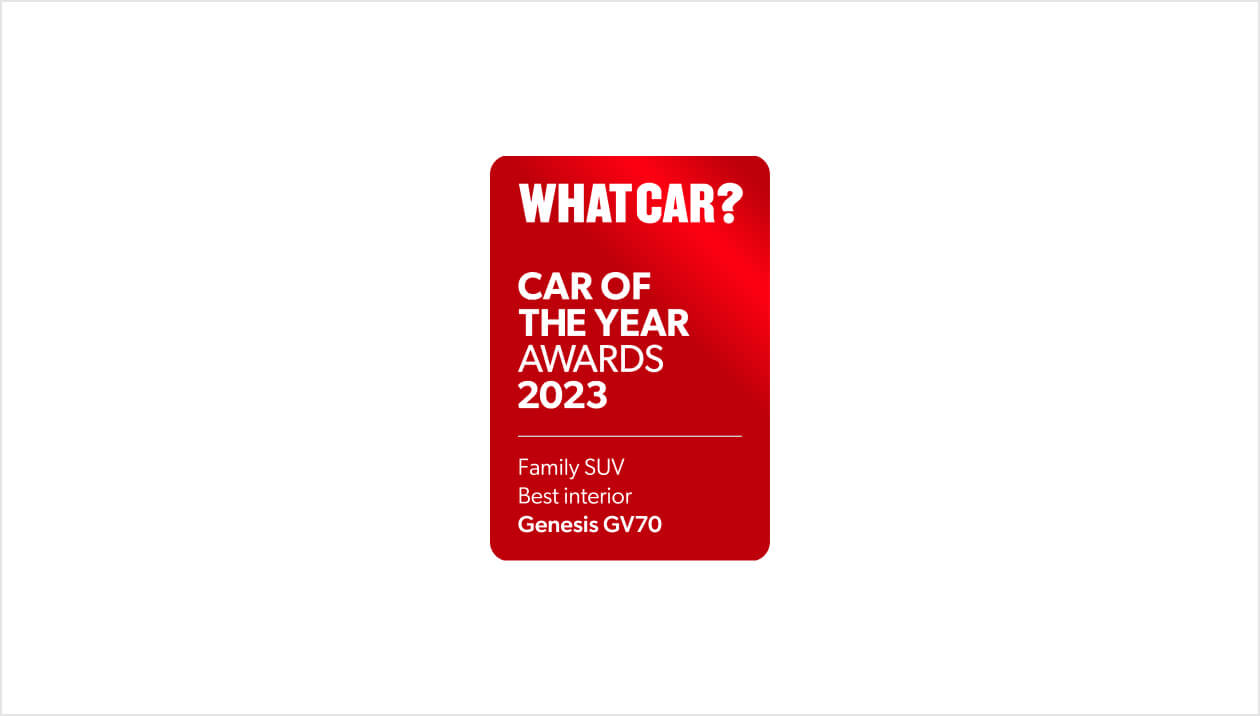 GV70 What Car? 2023 Car Of the Year Award: Family SUV Best Interior