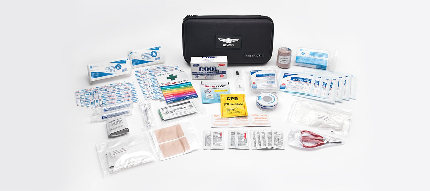 2022 Genesis G80 premium first aid kit.