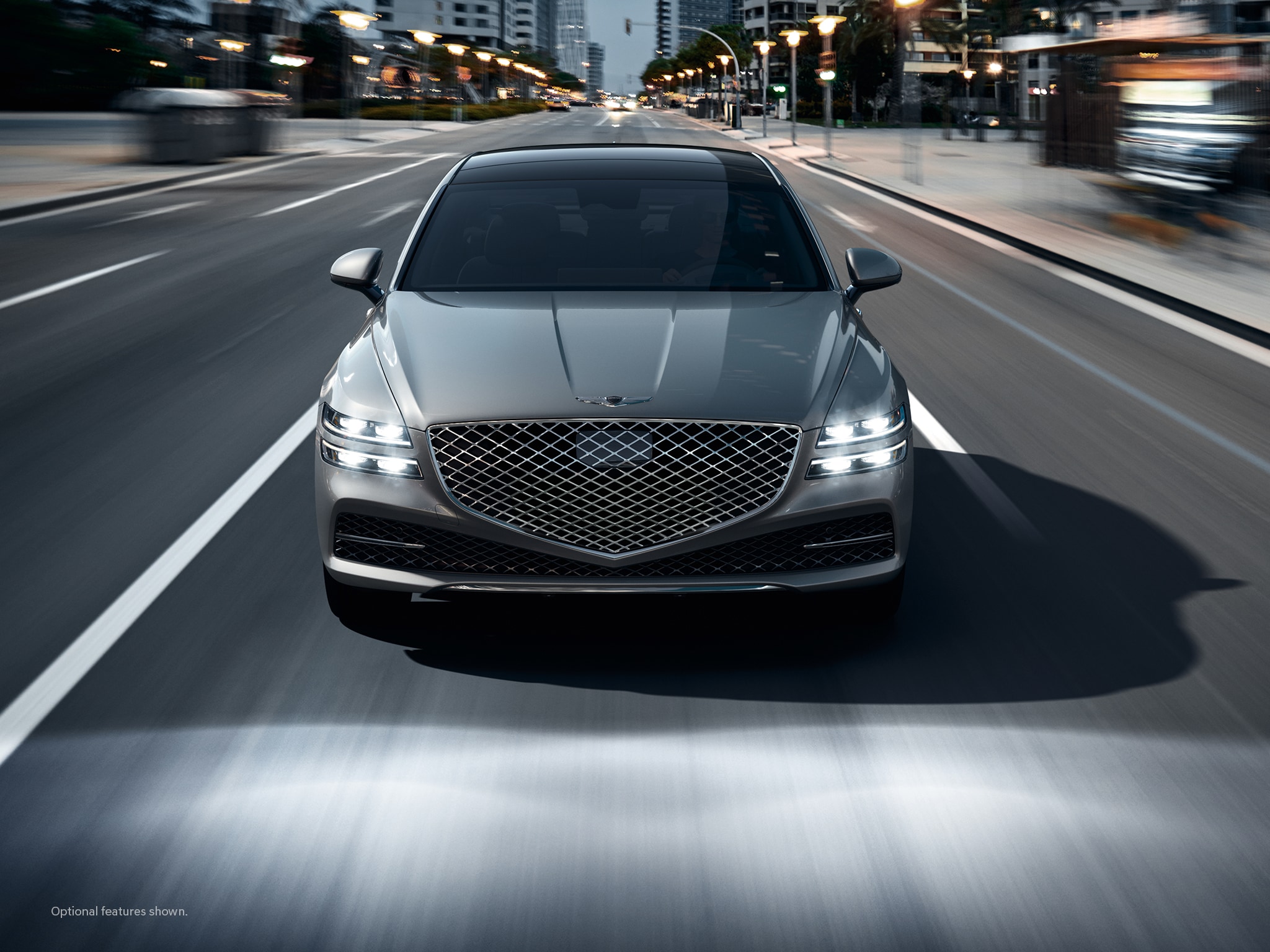2023 Genesis G80 shown in Makalu Gray Matte.
