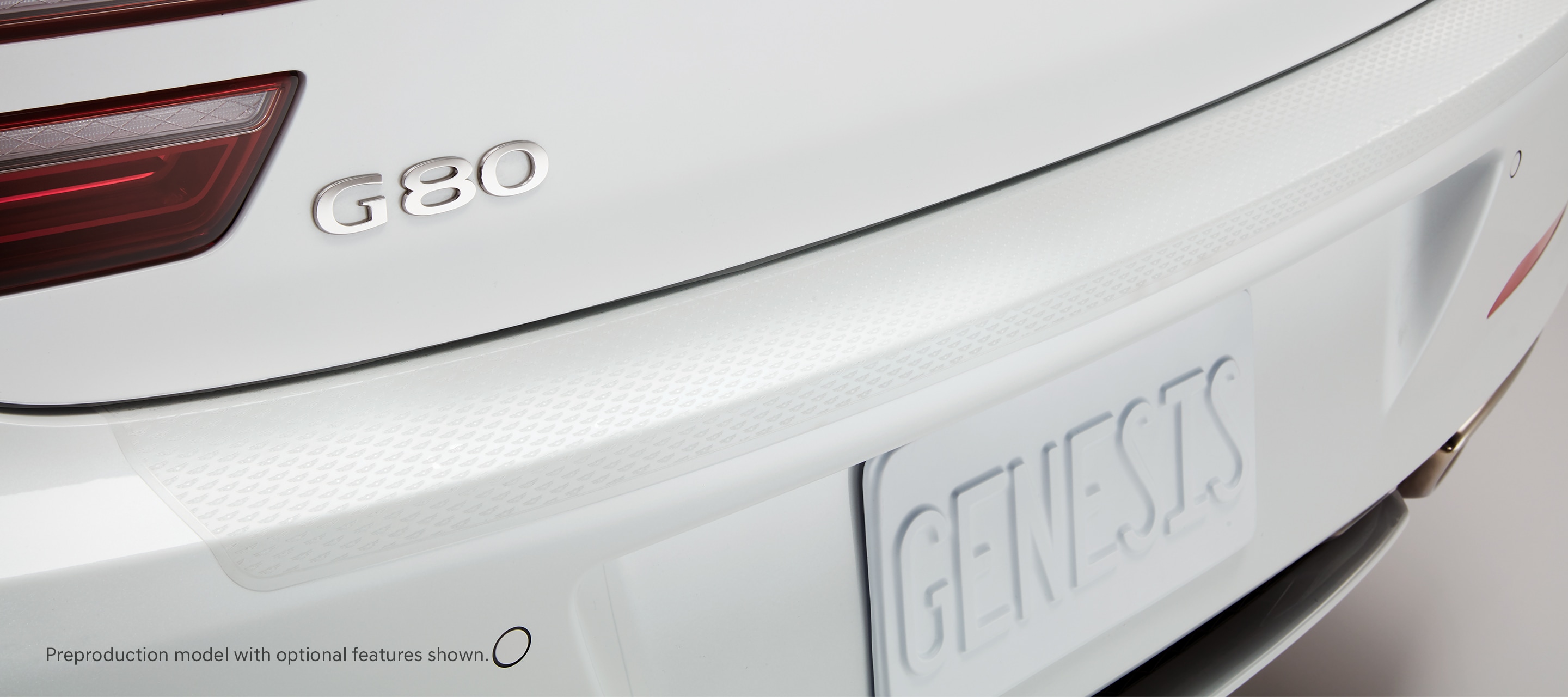 2023 Genesis G80 bumper appliqué.