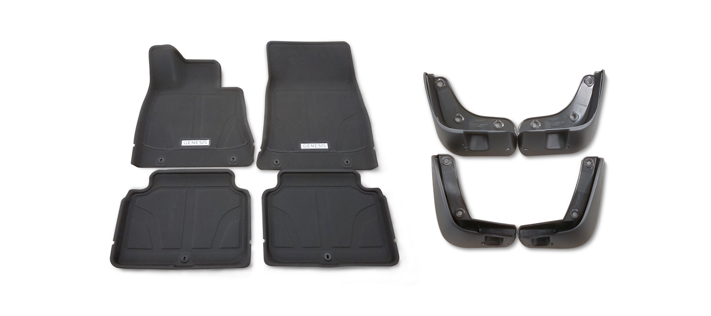 All-season floor liners and mudguards Winter Package Kit for the 2023 Genesis G80.