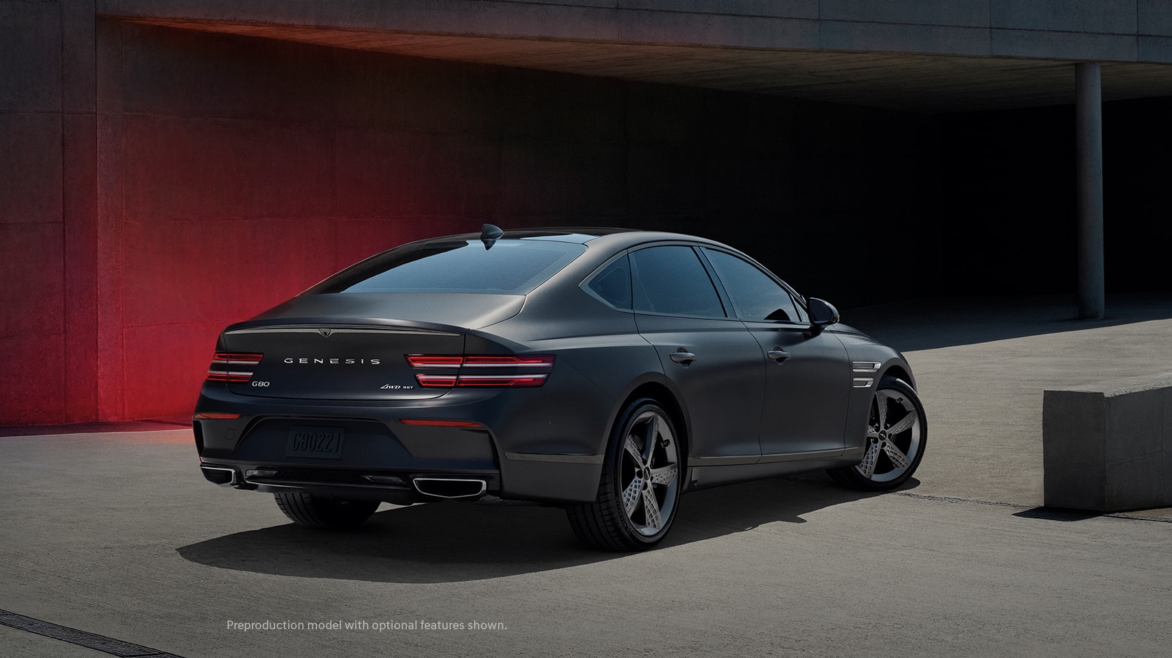 2023 Genesis G80 shown in Savile Silver.