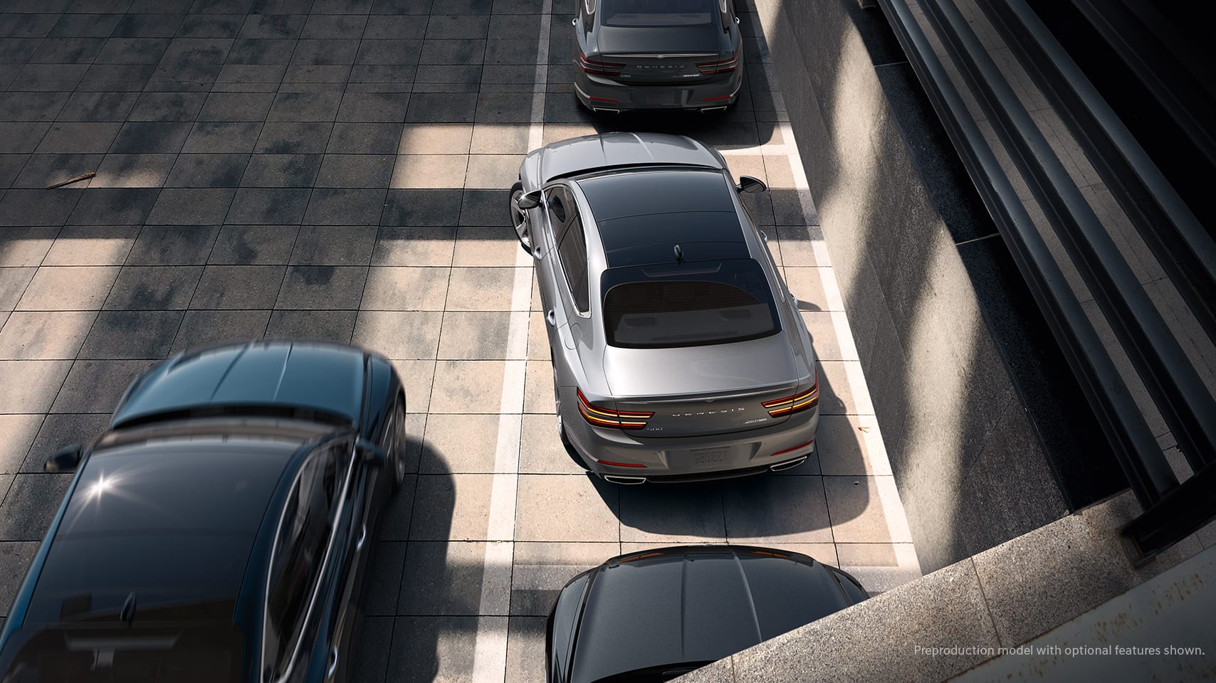 2023 Genesis G80 shown in Savile Silver. 